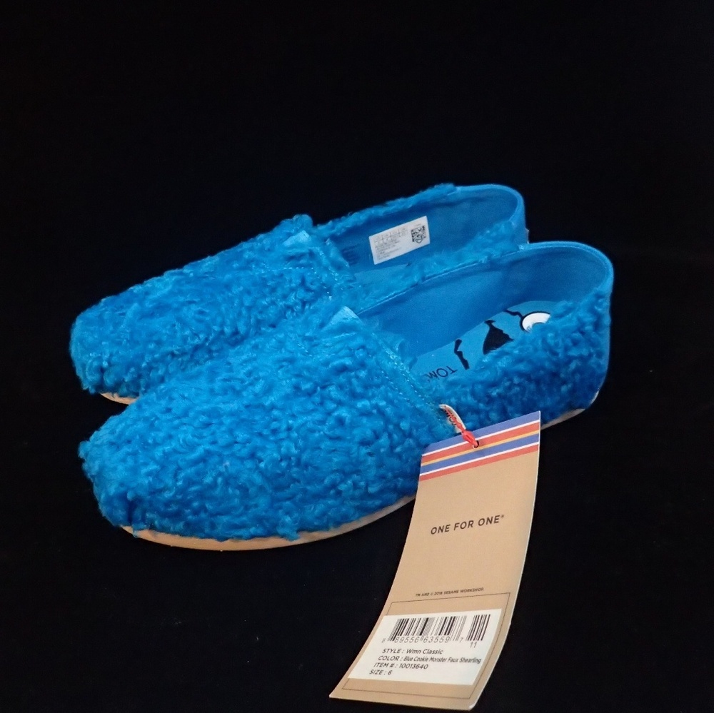 Toms Cookie Monster Shoes 6 - NIB